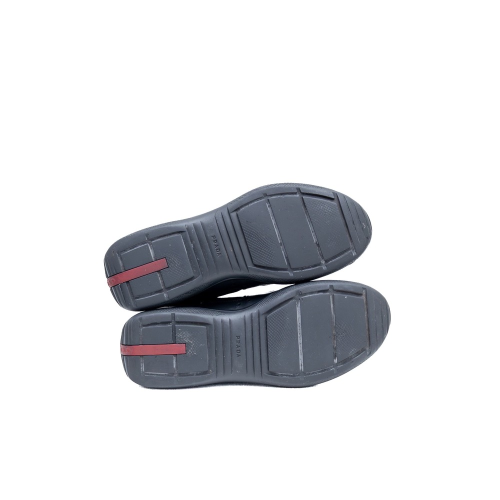 Prada Americas Cup Leather‎ & Mesh Sneakers – Black Size UK 7/ US 8 - Picture 11 of 13